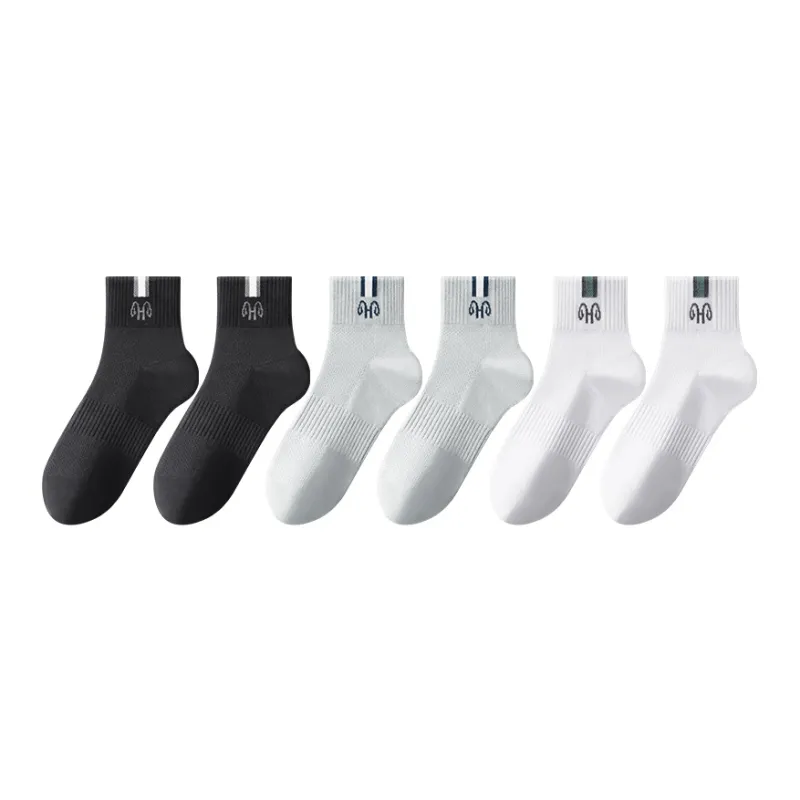 H YXIANG Mid Calf Socks Men's 6 Pack-16