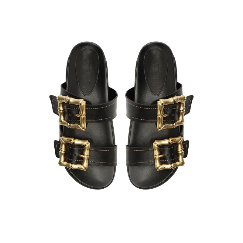 Schutz Slip Resistant Slide Slippers 5.3cm Women's Black-3