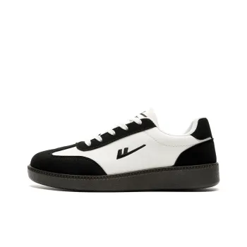 Warrior Vintage German Army Trainers Durable Lightweight And Breathable Low-Top Skateboard Shoes Men's Black White