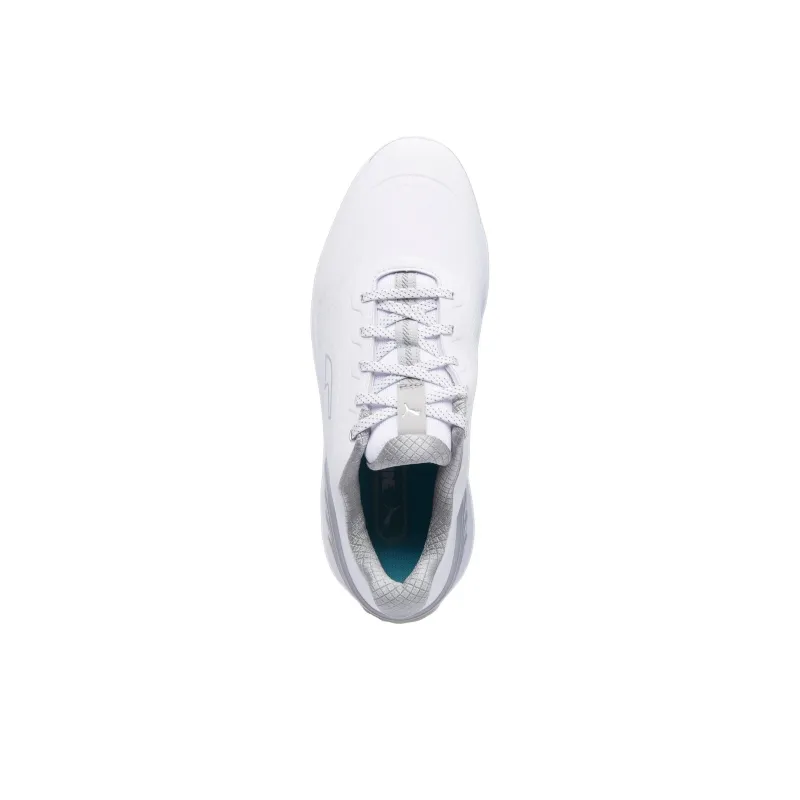 PUMA Alphacat Nitro Anti Slip And Wear Resistant Breathable Low Top Golf Shoes Men's White Silver-3