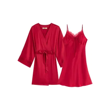 MB Bath Robes Women's Bright Maroon