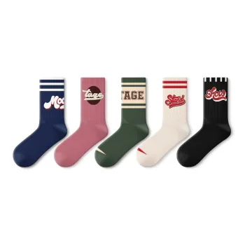 Primeet Mid Calf Socks Unisex 5 Pack