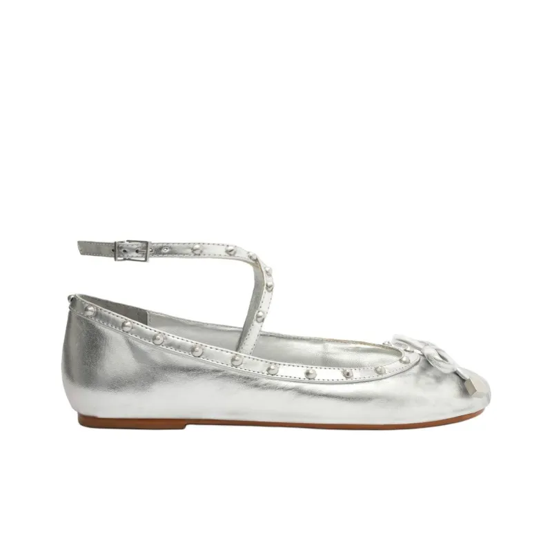 Schutz Larissa Casual Single Shoes Women's Silver-1