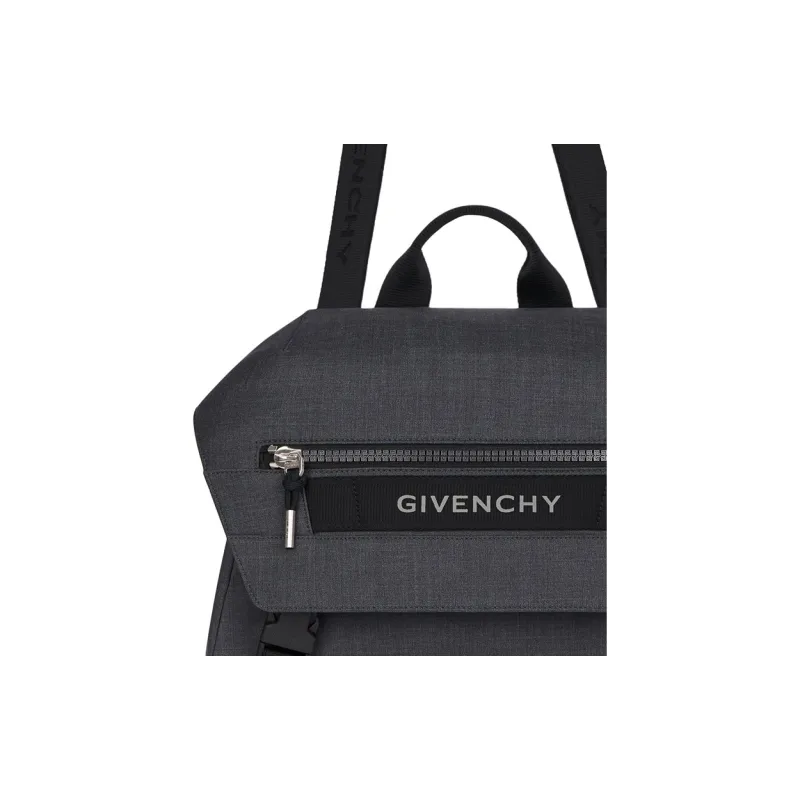Givenchy G Trek Nylon Effect Wool Messenger Bag, Shoulder Bag, Crossbody Bag Men's Gray-4