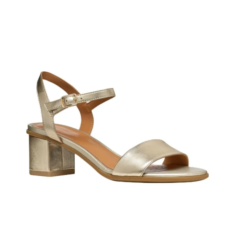 GEOX Aurely 50 One Strap Sandals 5.5cm Women's Gold-2