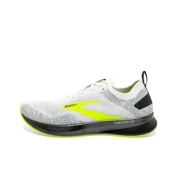 Brooks Levitate 4 Cushioning Anti-Slip And Wear-Resistant Low-Top Running Shoes Men's White Yellow