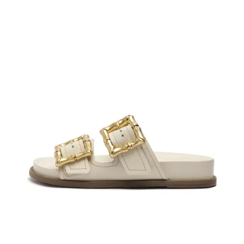 Schutz Slide Slippers 5.3cm Women's White