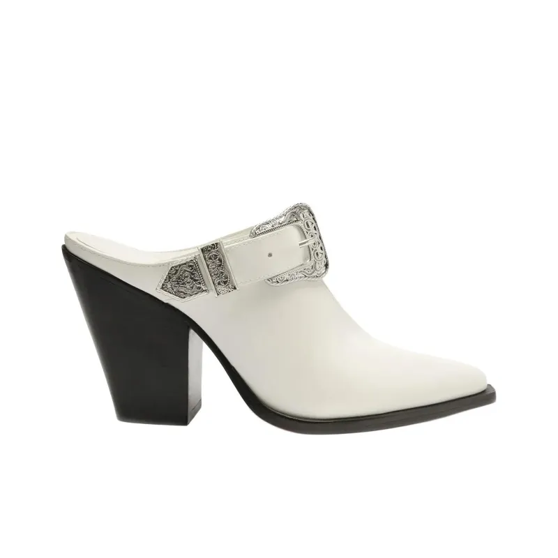 Schutz Closed Toe Slippers 9.3cm Women's White-1