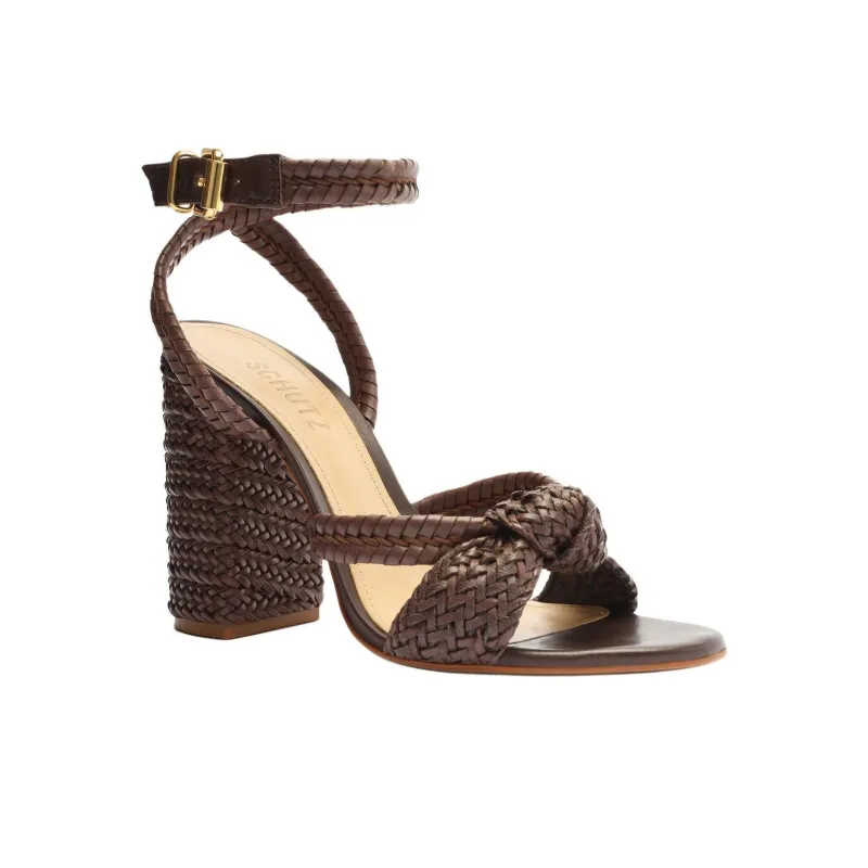 Schutz Kareena Strap Sandals 11.2cm Women's Brown-2