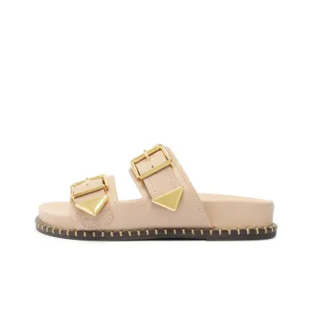 Schutz Slide Slippers 3cm Women's Apricot