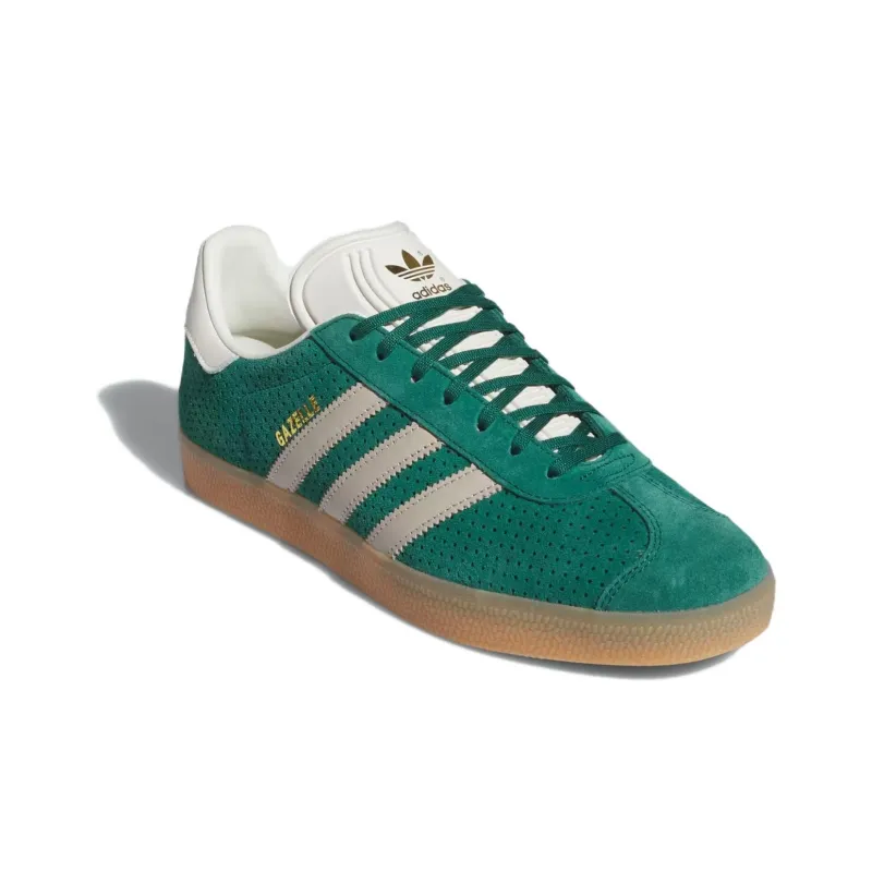 Adidas Gazelle Collegiate Green Wonder Beige Gold Metallic-2