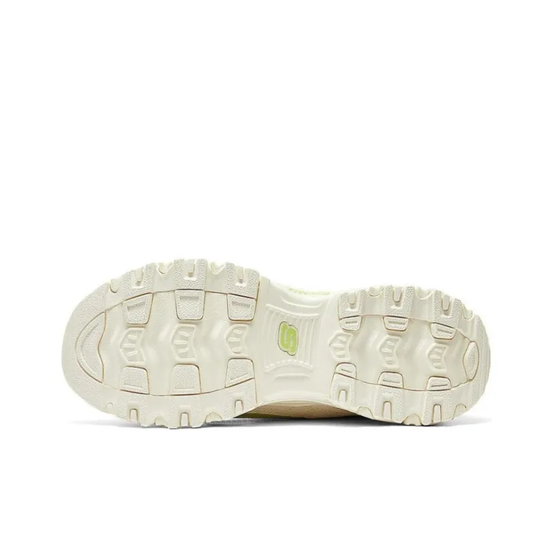 Skechers DLITES Low Top Casual Shoes Women's Beige Green Orange-4