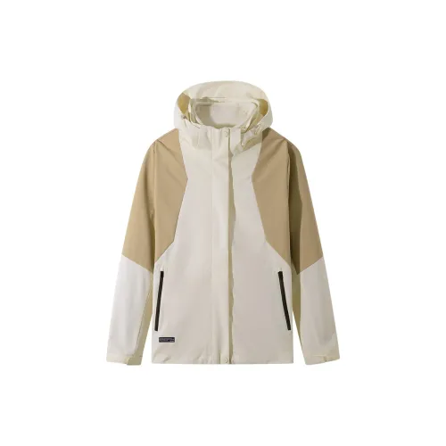 Tectop Windbreaker Jackets Women's Fragrant Moon White - Inner Detachable