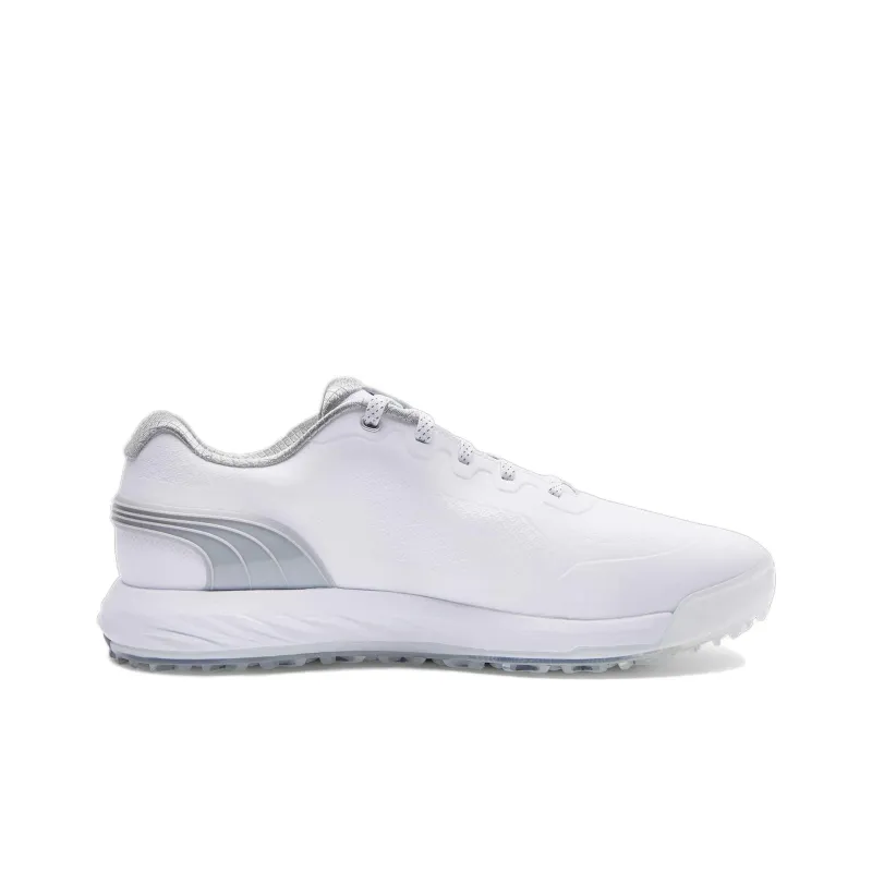 PUMA Alphacat Nitro Anti Slip And Wear Resistant Breathable Low Top Golf Shoes Men's White Silver-1