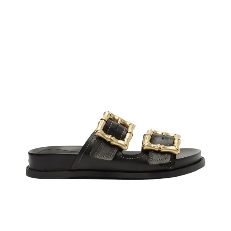 Schutz Slip Resistant Slide Slippers 5.3cm Women's Black-1