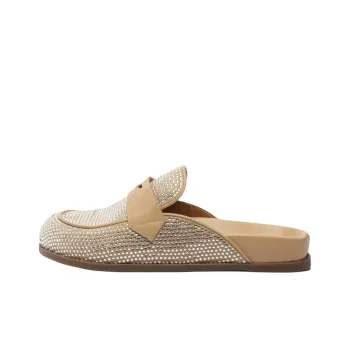 Schutz Closed Toe Slippers 3cm Women's Gold