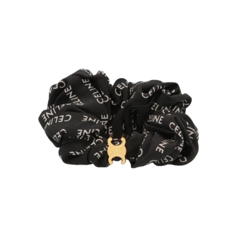 CELINE Silk Headbands Women's Black-0