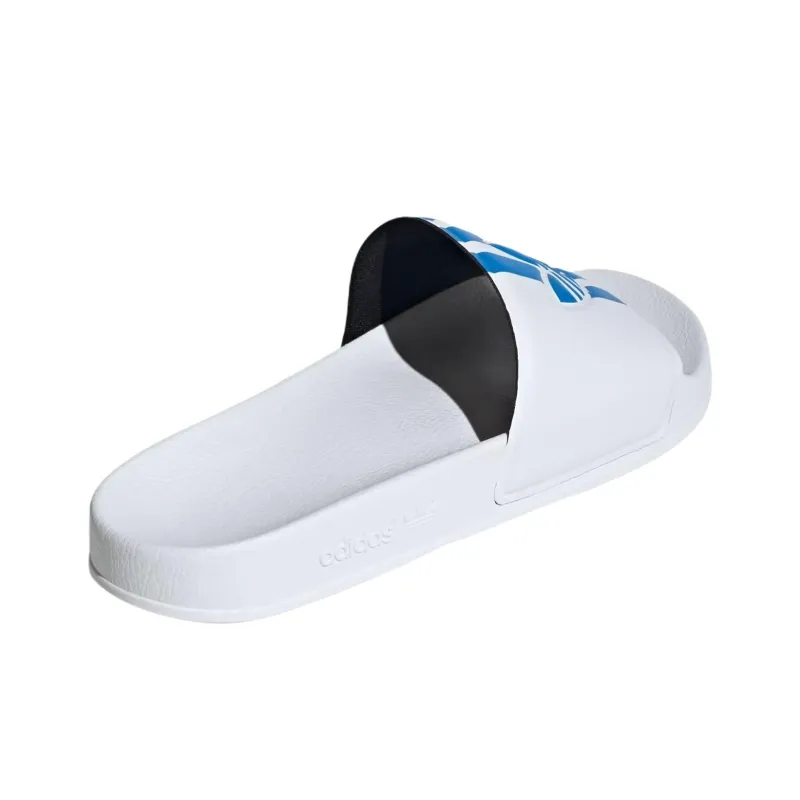 Adidas Originals Adilette Slides Cloud White Bright Blue-3