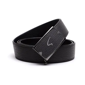 Satchi Sanduo Automatic Buckle Belt For Men In Genuine Leather Cow Leather Leather Belts Men's Coffee Width 3.4CM