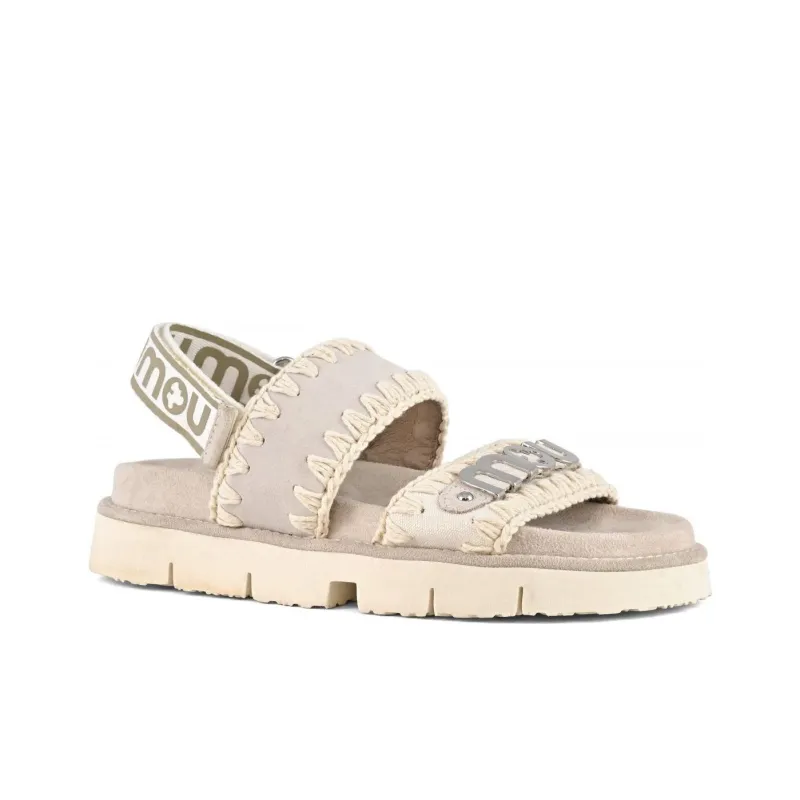 MOU Bio One Strap Sandals Women's Beige-2