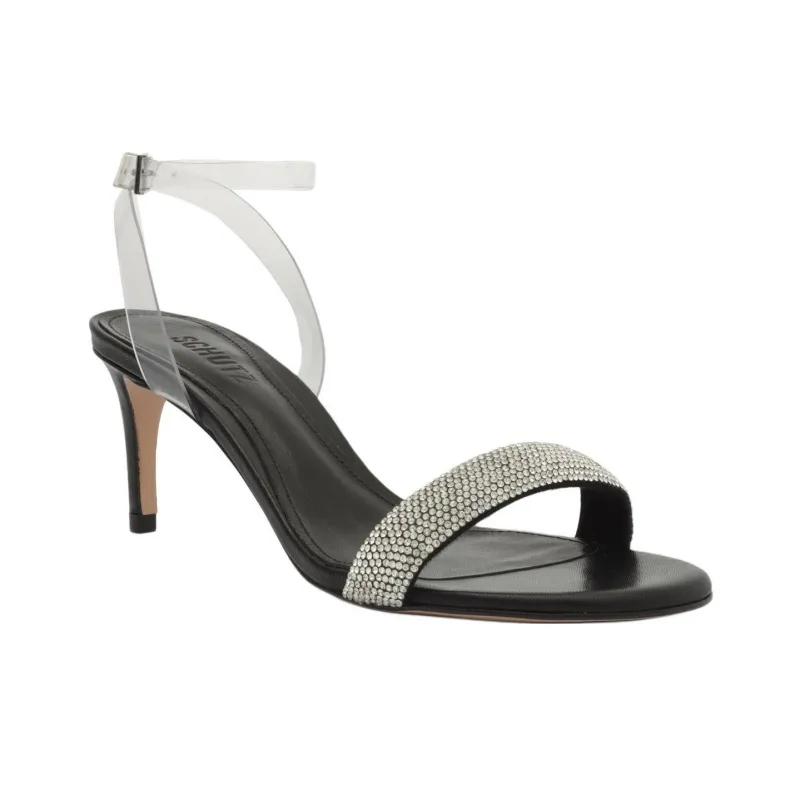 Schutz Irina Strap Sandals 7.6cm Women's Black-2