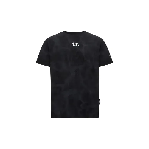 TSMLXLT T-Shirts Men Black Tie-Dye