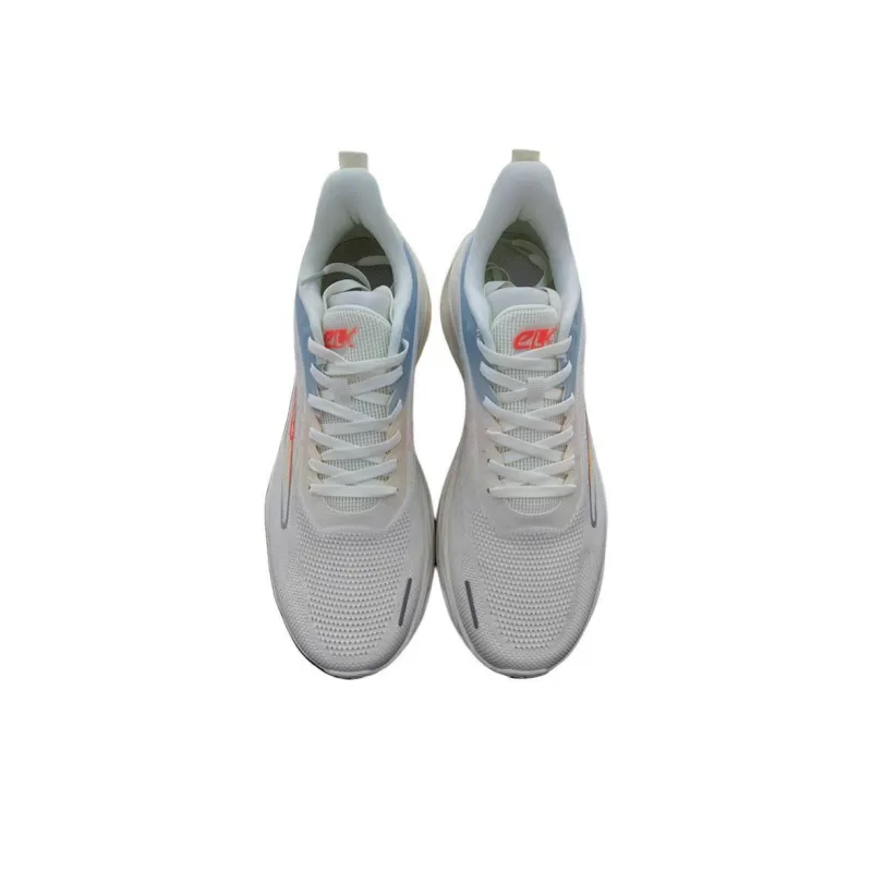Erke Cushioning Breathable Low-Top Platform Casual Running Shoes Unisex White-3