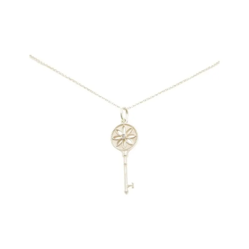 TIFFANY & CO. Pre-Owned 2000-2020 Diamond Daisy Key Necklace-0