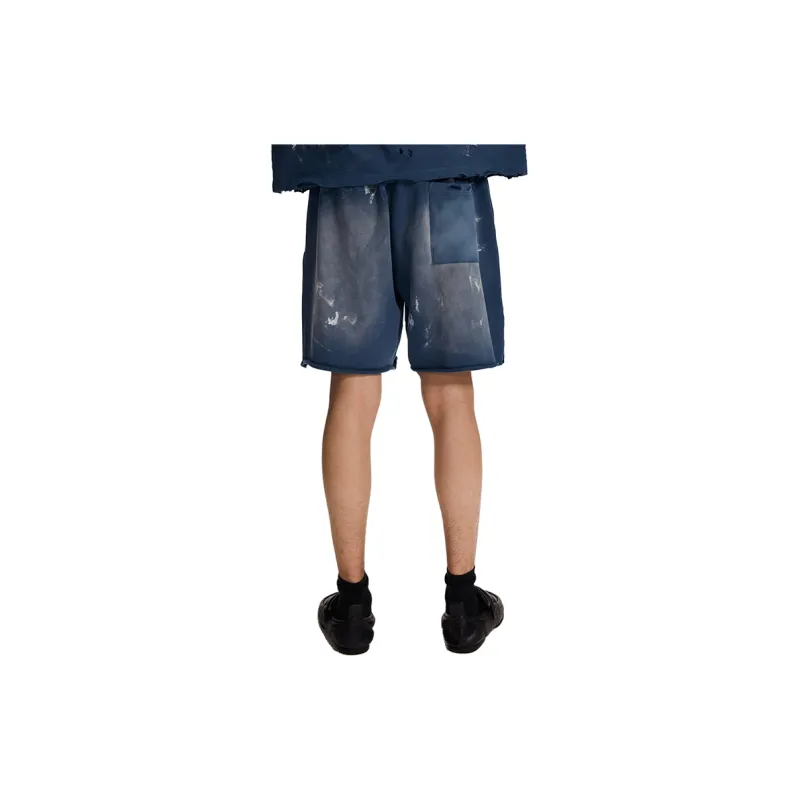 SSSAINT LOUIS Casual Shorts Unisex Blue-4