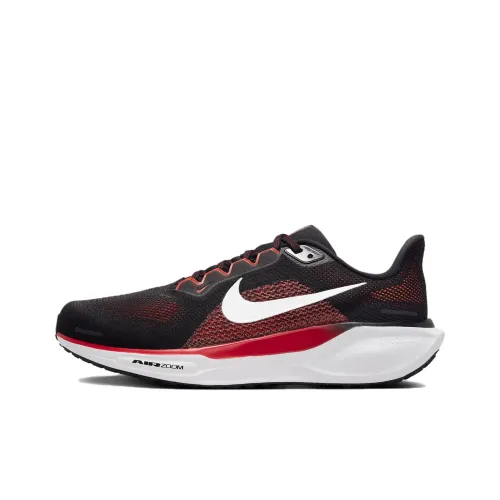 Nike Pegasus 41 Running Shoes Men Low-Top Black/Fire Red/White