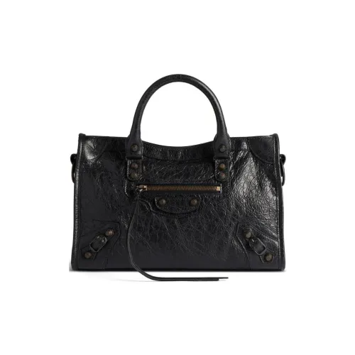 Balenciaga Sheepskin Tote Bag Shopping Bag Handbag Small Size Women's Black