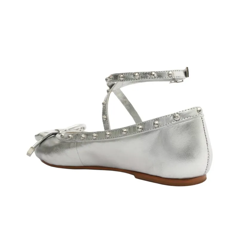 Schutz Larissa Casual Single Shoes Women's Silver-3
