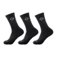 Black Lycra Antibacterial Knee-High Socks[3 Pack]