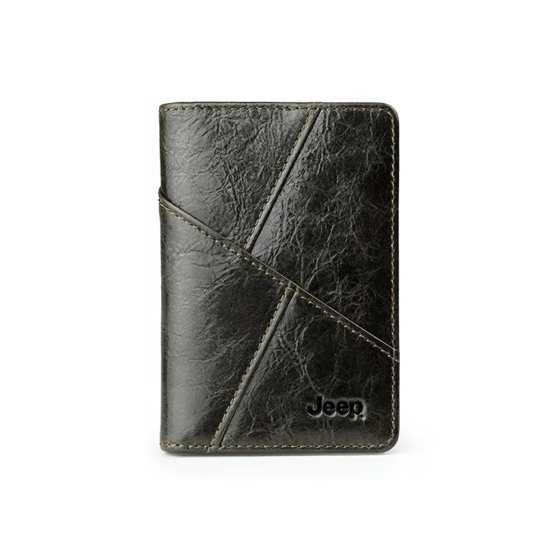 Jeep Cow Leather Card Holder Regular Men's Olive-1