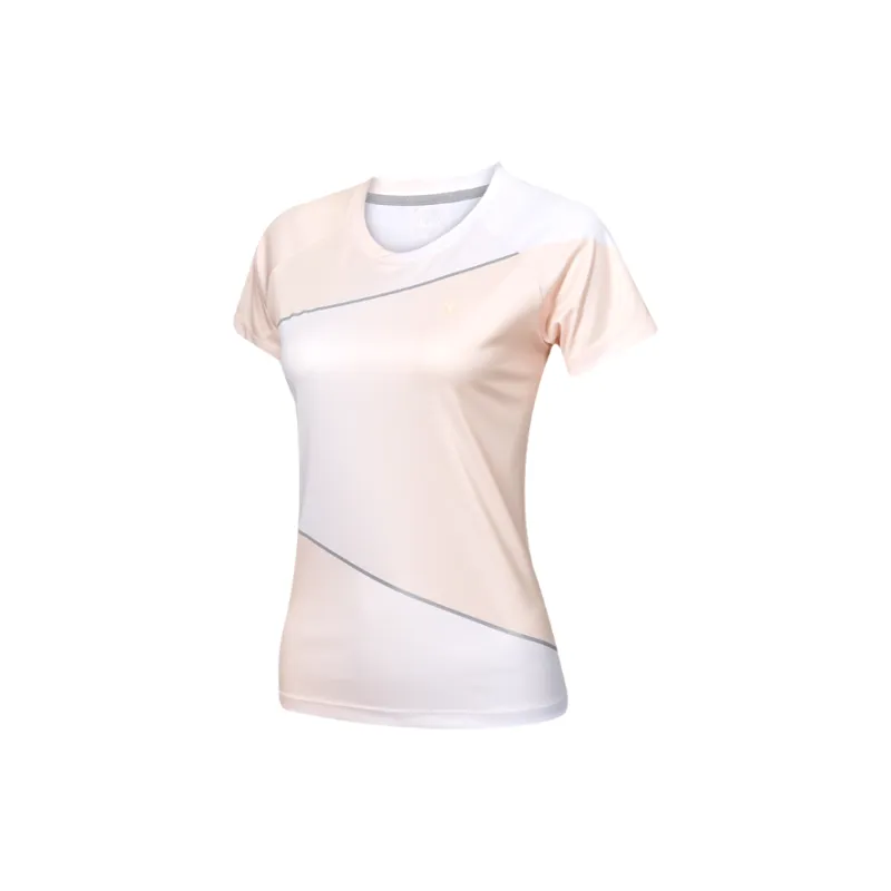 Kawasaki Breathable Quick Dry Short Sleeved Women's Milk Tea Pink-7