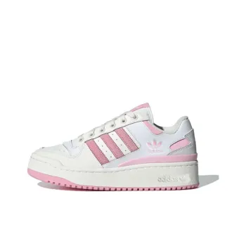 Adidas Originals FORUM BOLD STRIPES Low Top Skateboard Shoes Women's White Pink