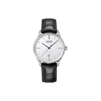 UNION GLASHUTTE SA Mechanical Movement Men's Watches Watch 41mm White Dial Stainless Steel Case Genuine Leather Strap