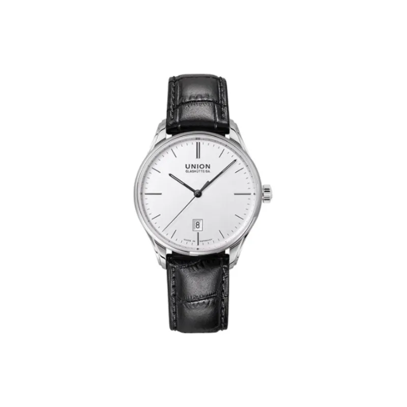 UNION GLASHUTTE SA Mechanical Movement Men's Watches Watch 41mm White Dial Stainless Steel Case Genuine Leather Strap-0