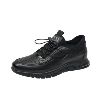 GOG Breathable Quick Dry Invisible Height Increasing 5.5cm Casual Shoes Men's Black