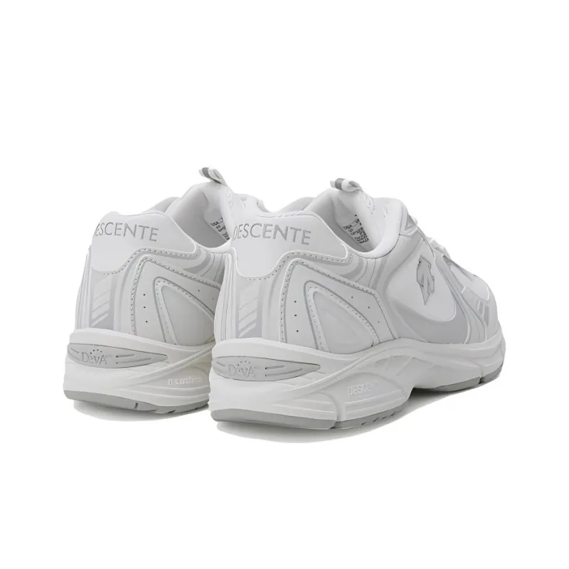 DESCENTE RUNNING Anti Slip Wear Resistant Low Top Running Shoes Unisex White-2