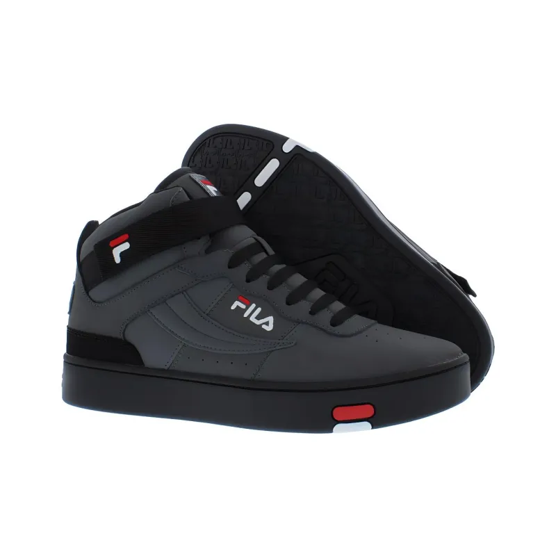 FILA V-10 Lux Csrk Slip-Resistant Cushioning Mid-Top Skateboard Shoes Men's Black-3