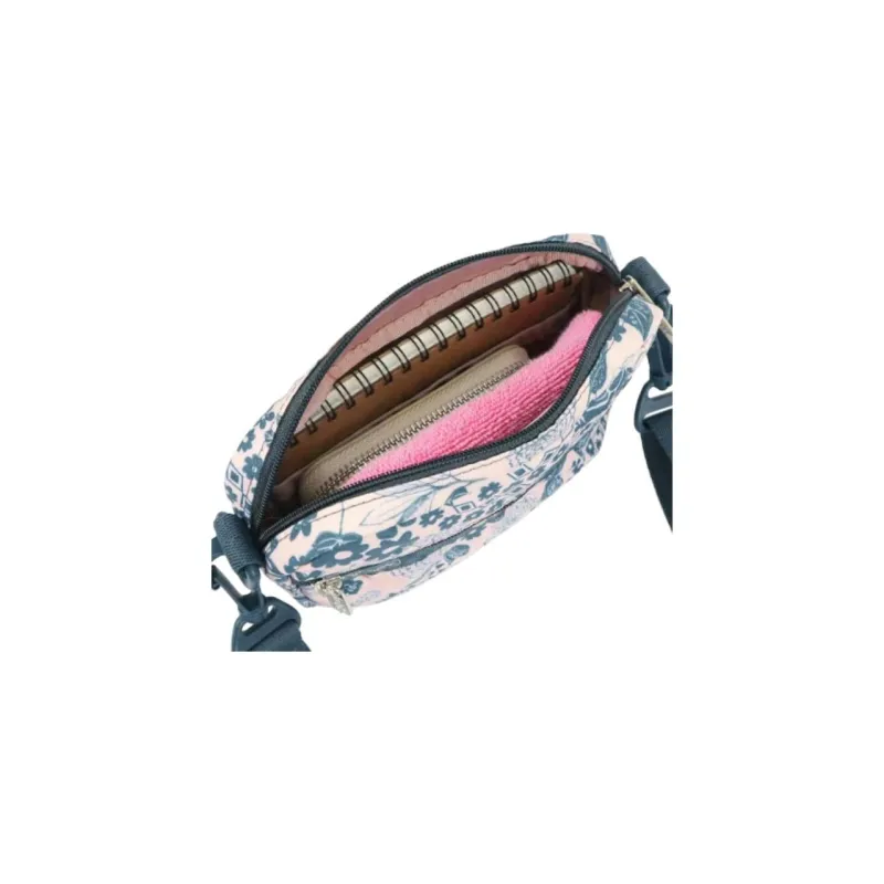 LeSportsac Polyester Crossbody Bag Shoulder Bag Women's Blue & Pink-5