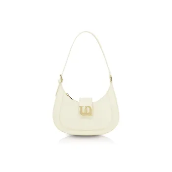Unitude Cow Leather Handheld Crossbody Shoulder Bag Small Size Women's Gobi Brown/Greenland White