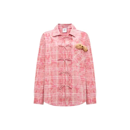 TSMLXLT Shirts Women's Pink Check