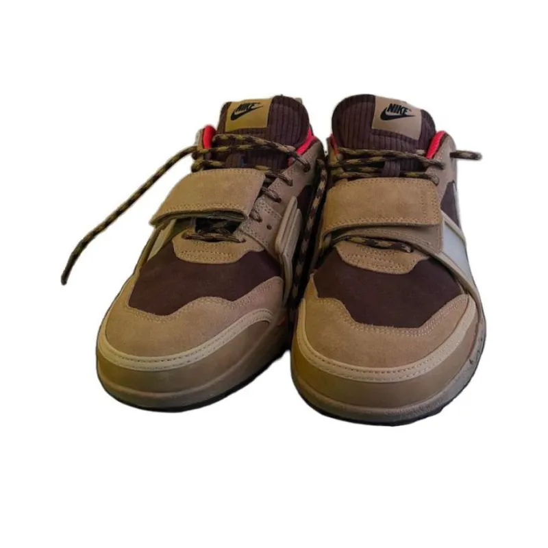 Travis Scott x Nike Shark A Don 'Beechtree' Anti Slip Wear Resistant Low Top Casual Shoes Unisex Brown-2