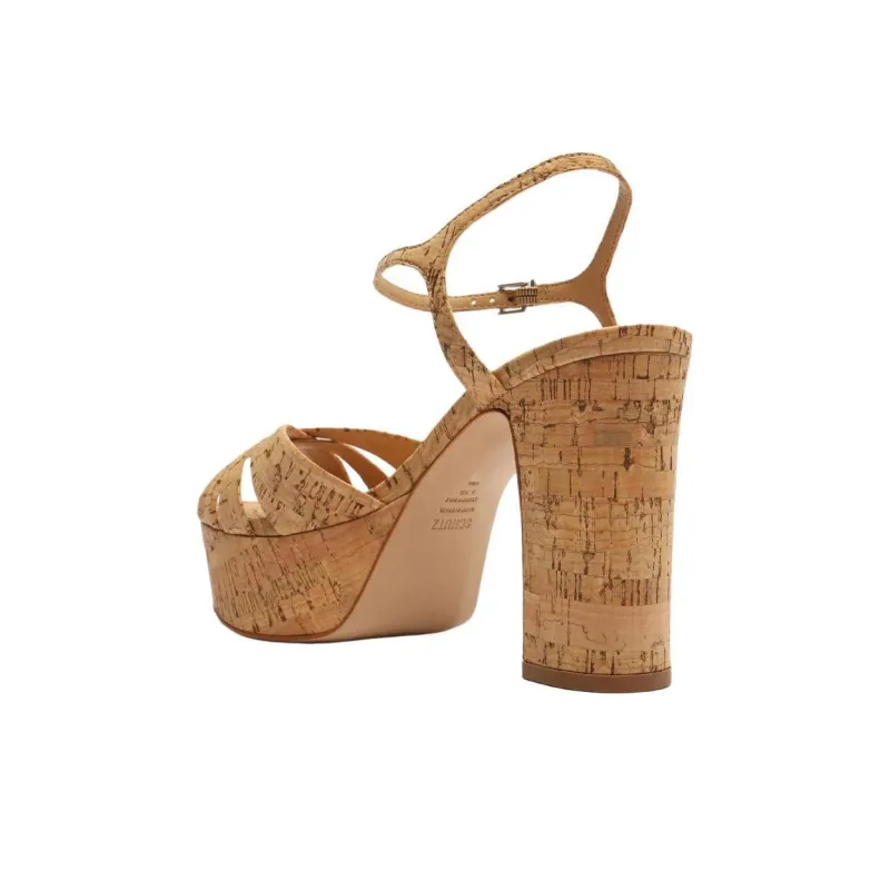 Schutz Keefa Strap Sandals 10.5cm Women's Brown-3