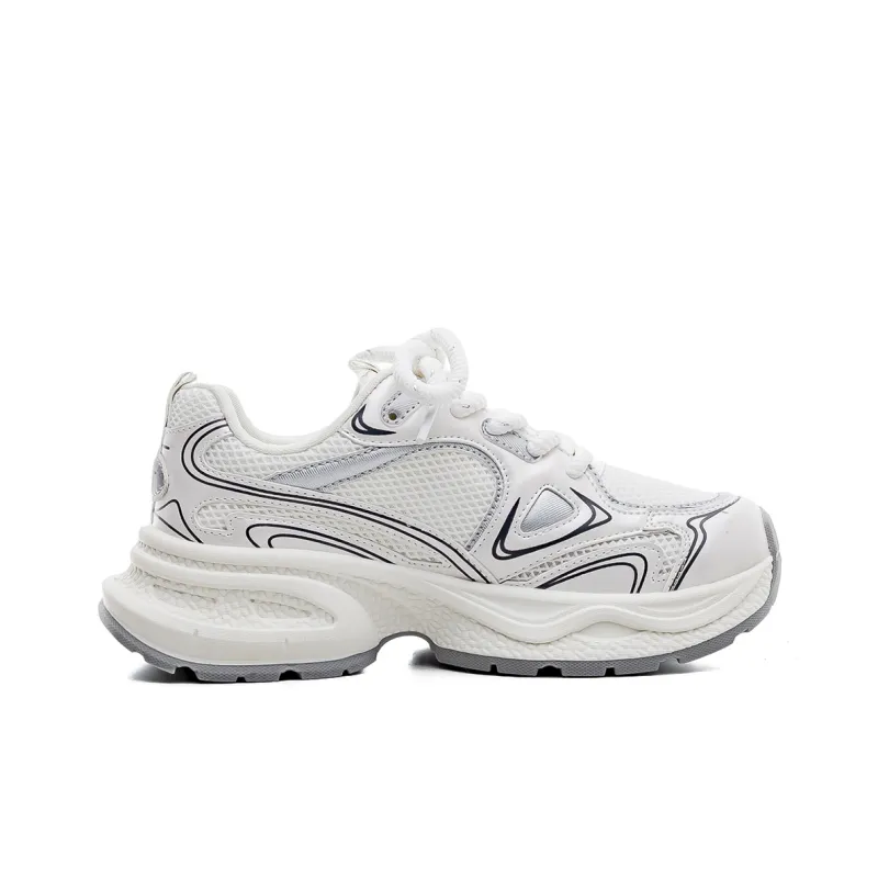 RENBEN Height Increasing Wear-Resistant Breathable Low-Top Chunky Sneakers Women's-8