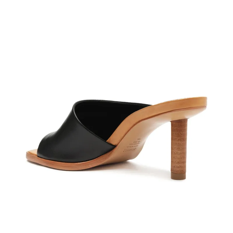 Schutz Slide Slippers 7.5cm Women's Black-4