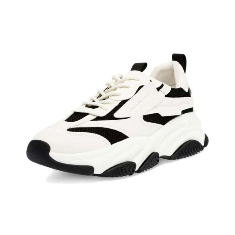 STEVE MADDEN Low-Top Casual Shoes Men's Black White-2
