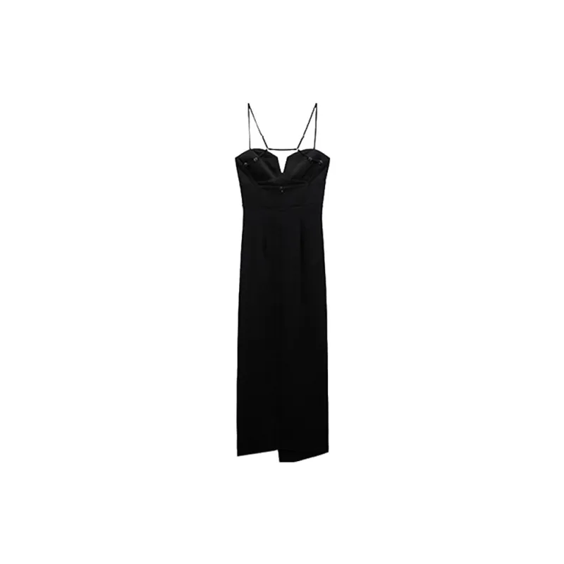 ZARA Slip Dresses Women's Black-1